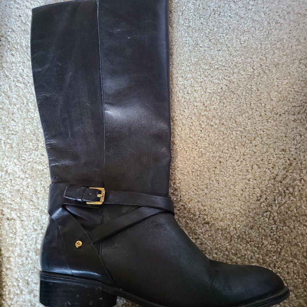 Ralph Lauren Knee High leather boots women